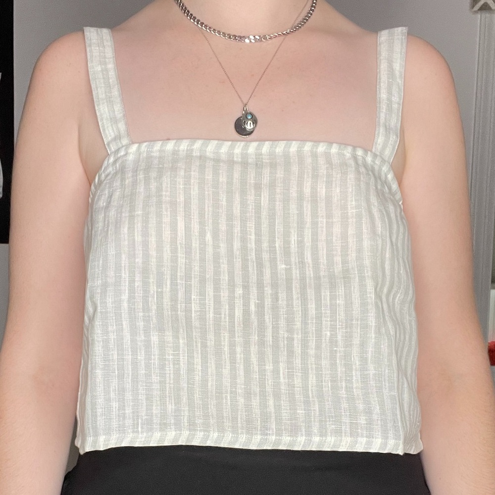 Laude the Label Cropped Striped Tank Top